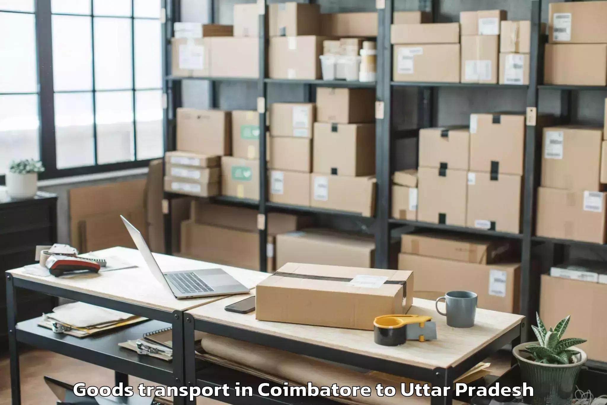 Book Your Coimbatore to Dhanghata Goods Transport Today